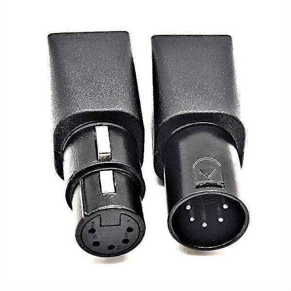 1 pari DMX - RJ45 -liitin RJ45 Ethernet - 5-nastainen XLR DMX naaras- ja urosadapteri, yhteensopiva äänen ja videon kanssa