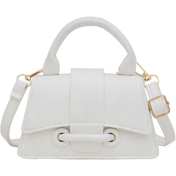 Damer Small Crossbody Bag Mode PU Läder Handväskor med Övre Handtag och Avtagbar Justerbar Axelrem för Resor Arbete Casual Daglig