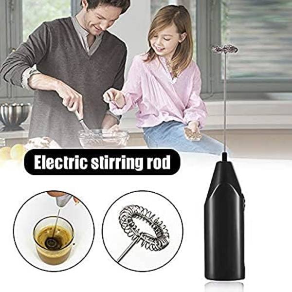 Håndholdt elektrisk melkeskummer elektrisk rustfritt stål visp eggvisper kaffemjølk drikkeblander minirører elektrisk