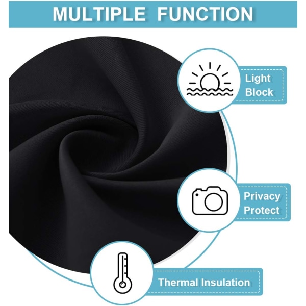Blackout dørgardin - Privatlivs termisk isoleret dørvindue gardiner Sidelight gardin binde op skygge