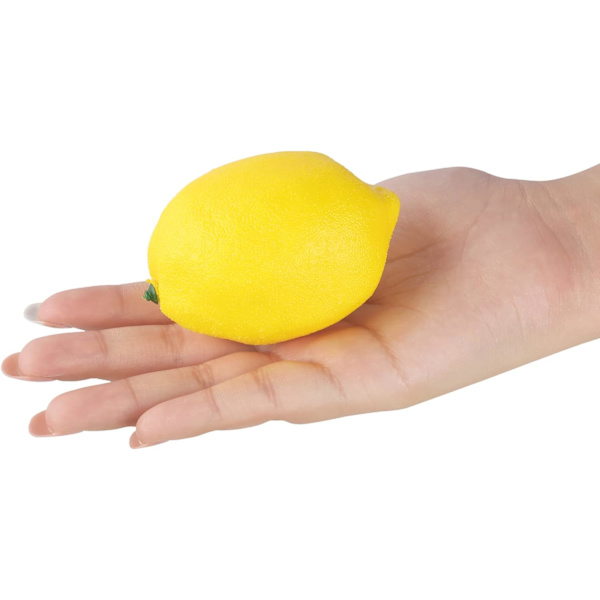 20 st konstgjorda citroner och limefrukter falska frukter citroner för hem hus kök fest dekoration, 3'' X 2'' gul
