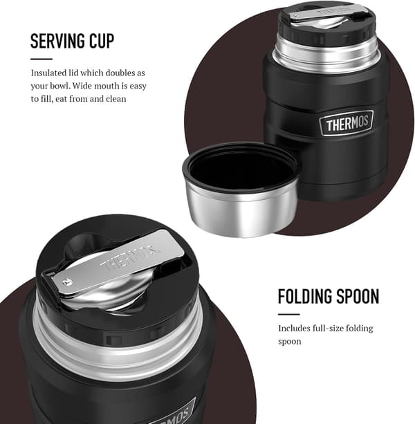Stainless King Matflaske, 500 ml kapasitet - Elegant multifunksjonell flaske for daglig matlaging - Slitesterkt rustfritt stål