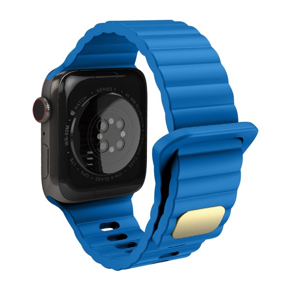 Kompatibel med Apple Watch Strap 41mm / 40mm / 38mm fleksibel og blød silikoneblå