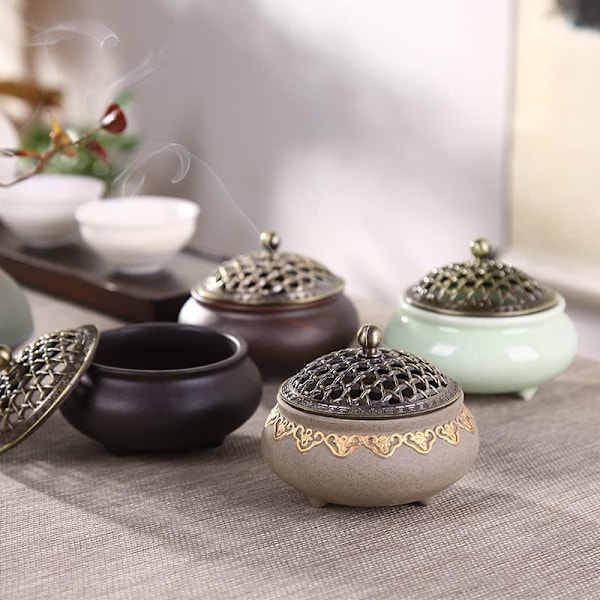 Røgelse brænder røgelse holder rund porcelæn