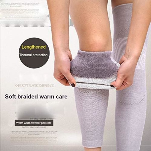 1 par knästöd, benstöd, artrit, skada, gymstrumpa, elastiskt bandage, värmande knäskydd för vintern L