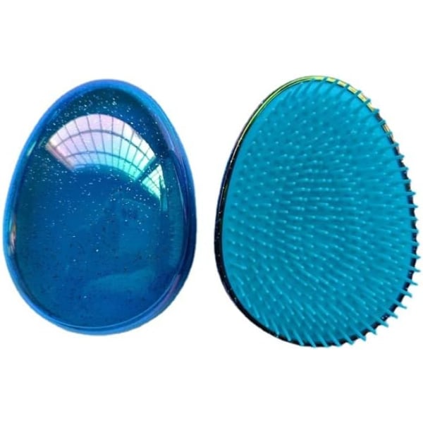 Hårborste, Redningsborste för hårförlängningar för trasselfritt hår, Mini Wet Brush Compact Hårborste Kam (Stjärnhimmel Blå)