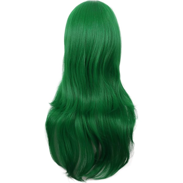 70cm/ 28 tommer Lang Krøllet Dame Krøl Anime Kostume Paryk Grass green