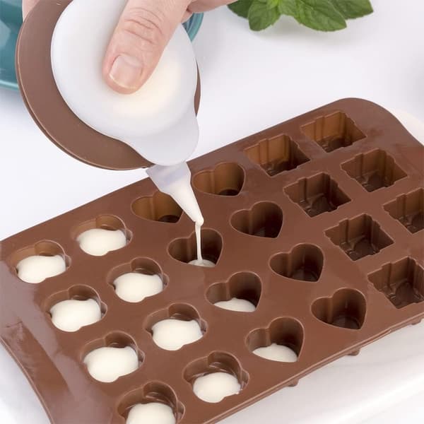 Selecto Bake Silikon Chokladform, Non-Stick Bakform Silikonformar för Chokladgodis Gelé Iskuber Söta Formar