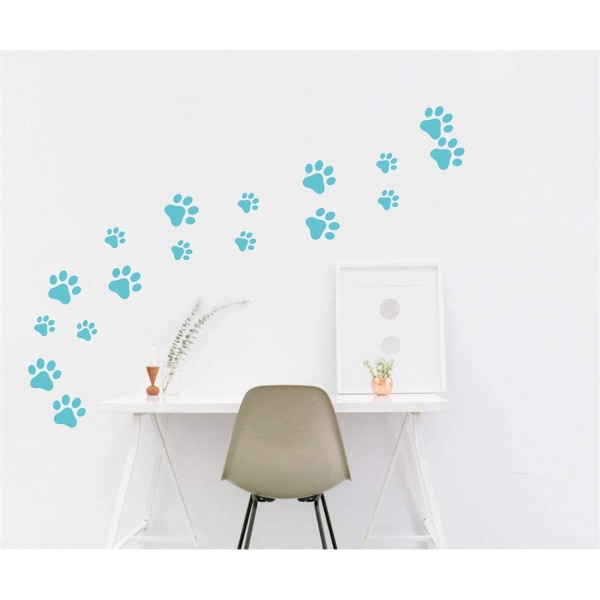 49 st/ set hundtassar väggdekaler vinyl print klistermärken Djurfotspår Väggkonstdekor Bildekor