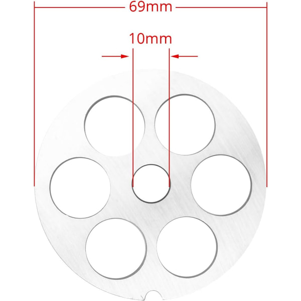 #12 Rustfritt stål kjøttkvernplate Disker kniver for FGA mathakker og Hobart, LEM, Cabelas, Weston, MTN kjøtt