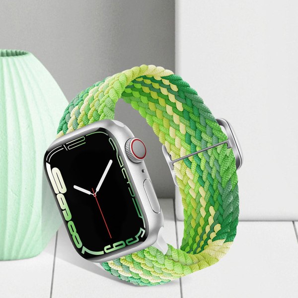 Hihna Apple Watchille 49mm / 45mm / 44mm / 42mm Kudottu Lime vihreä