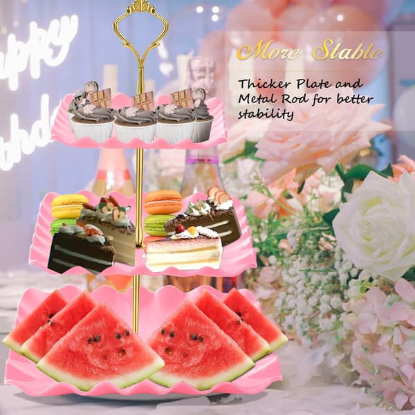 Dessert Cupcake Stativ, 3-lags Cupcake Holder Tårn for Teselskap/Bursdag/Bryllup