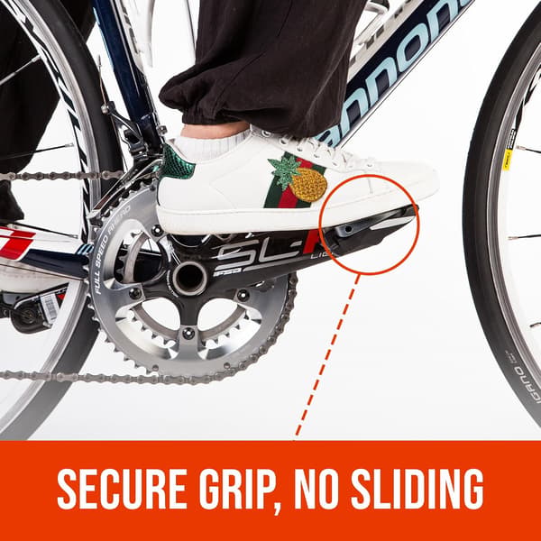 Adapter kompatibel med Shimano SPD-SL clipless-pedaler, omvandlar clipless till platta pedaler, ger grepp och komfort