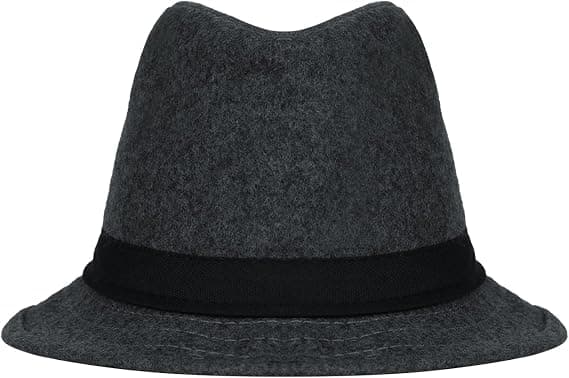 Hat, Panama Hat, Elegant Vinter Bowler Hat, Gentleman Jazz Hat, Varm Efterår Vinter Hat, til Rejsefest Udendørs, (Lysegrå)