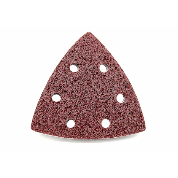 Delta Sanding Triangles │ 100 st │ 6 hål │ 93 x 93 x 93 mm │ korn 80 │ för deltaslipmaskiner │ Slippapper │ Sandpapper