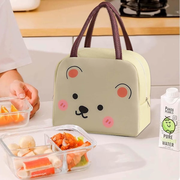 Isolerede madkasser tegneserie dyremønster madkasse børn isoleret aluminiumsfilm Bento-taske til skole picnic rejse color 2