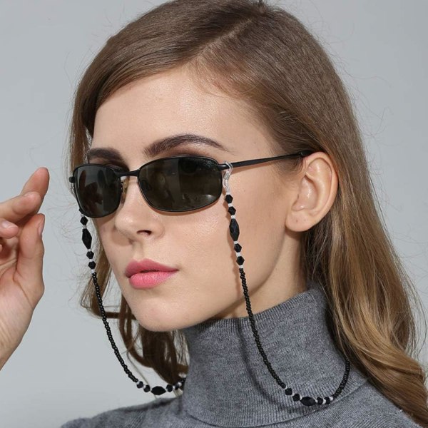 Glasögonkedjor för kvinnor Halsband Pärlglasögonglasögon Glasögon Läsglasögon Sladdar Solglasögonhållare Remsnodd Glasögonhållare