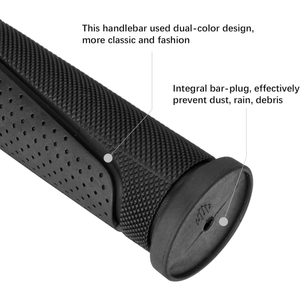2 stk sykkelgrep korte mini sykkelstyregrep passer til mange standard sykler, 90 mm lengde terrengsykkelgrep