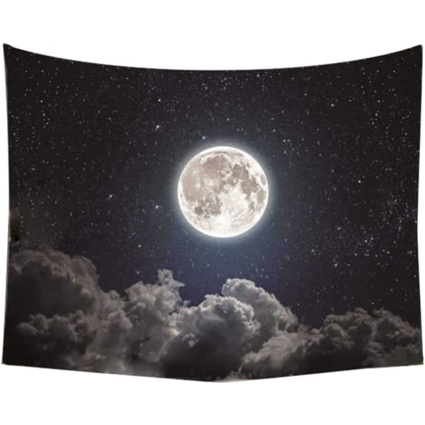 Moon Stars Wall Tapestry,Universe Starry Night Sky Tapestry Dekor Veggoppheng 200x150cm (brushed version)