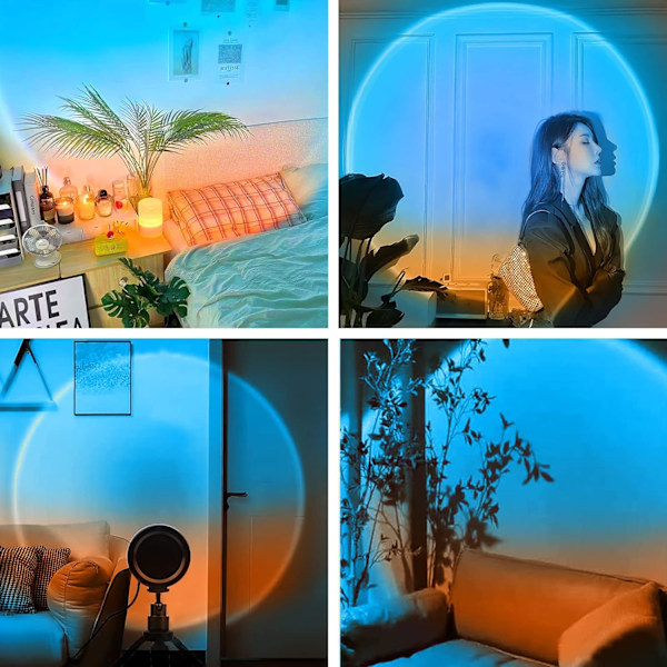 16 färger solnedgångsljus, LED-projektor RGB-ljus