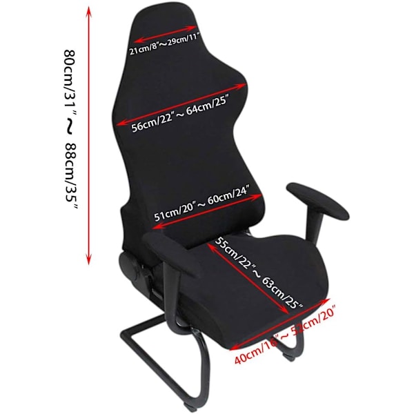 Stretchbara spelstolsöverdrag - Ergonomiska kontorsdatorspelstolsöverdrag