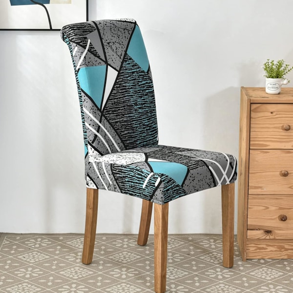 Stolsöverdrag Set om 6 Stretch Moderna Stolsöverdrag för Matrum Köks Bröllop Fest Tvättsbart Stolskydd (6 st)