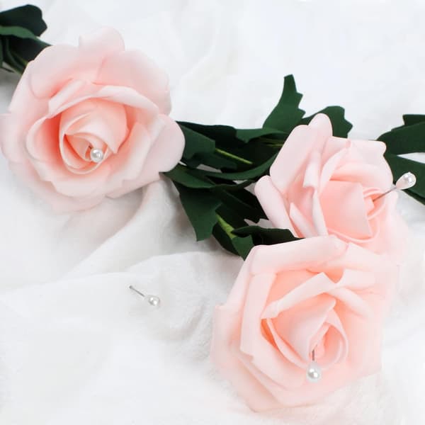 200 stk. Korsageknapper, Boutonniere-knapper, Boutineer-knapper, Hvide Perleknapper, Bryllupsbuketknapper til Smykker, Blomster DIY Håndværk