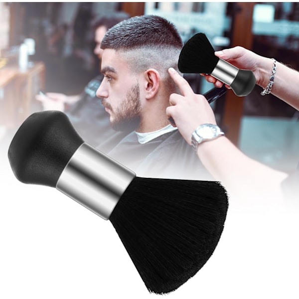 Barber Neck Duster Borstset - Mjuk Barber Neck Duster med Barber Trimmer Rengöringsborste, Professionell Barber Dammande Hårborste för Borstning