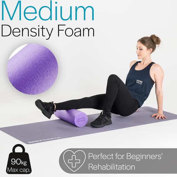 Skumrulle Massager 45 cm lang medium tæthed EPE Muskelmassage (45 cm - Lilla)