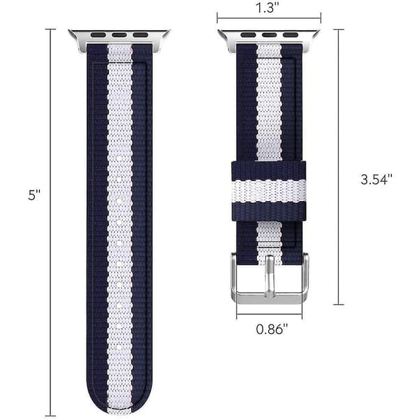 Kompatibel med Apple Watch-rem, justerbart nylon erstatningsrem