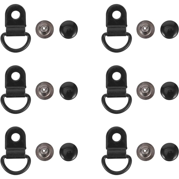 6 skolisser spenner, skolisser tilbehør, skolisser kroker Mattschwarz