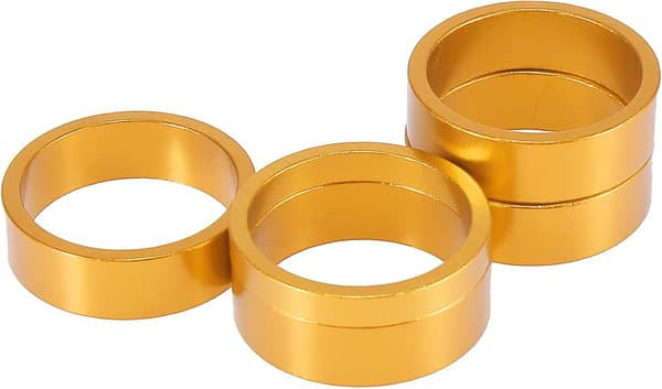 1 sæt cykel headset spacer, 28,6 mm, passer til 1-1/8 tommer, guldfarvet