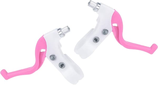 1 par børnecykelbremsegreb, børnecykelstyrgreb, cykelbremsedele, cykelfoldebremser, pink