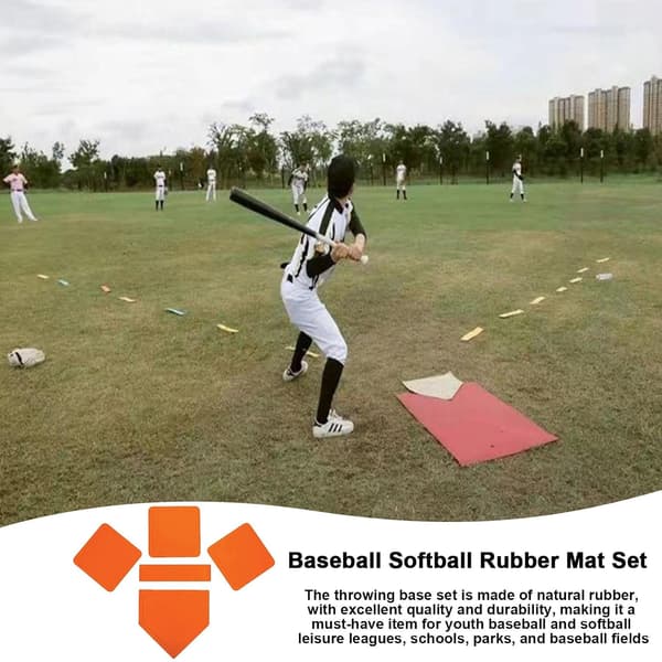 Basebollsbaser | Multifunktionellt basebollbaspaket för T-boll, softboll, kickboll och baseboll