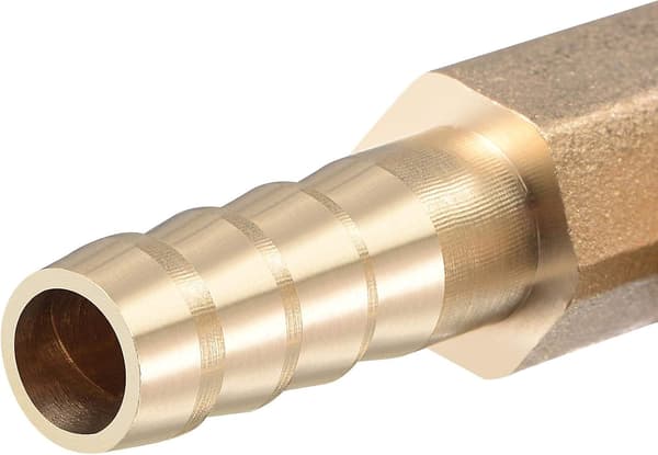 sourcing map Messing Slange Studs Albue Fitting, 10mm Studs x G1/4 Hun Rørforbindelse Adapter til Vand Brændstof Luft
