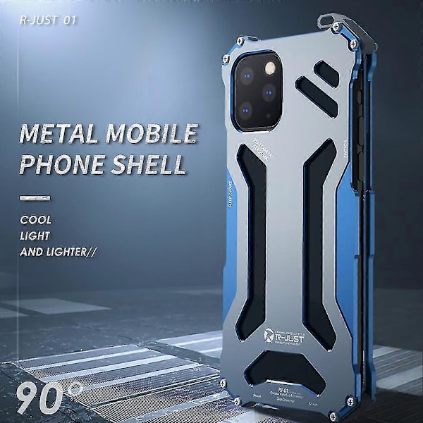Lyxigt R-just Aluminium Metallskal Kompatibelt Med Iphone 14 Pro Max/14 Pro/14, Stötsäkert Slim Hårt Baksidesskydd