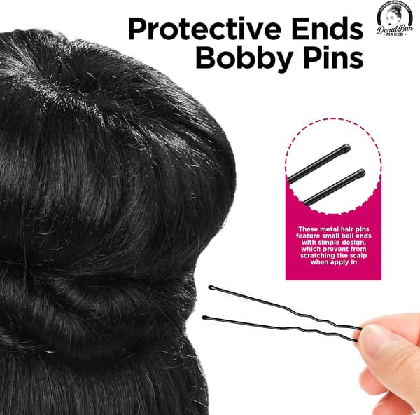 Hårknold Shaper Sæt, 4 Størrelser Sort Donut Knold Maker + 20 Gyldne Hårnåle til Blondt Hår, Chignon Knold Maker Hårring Stil Tilbehør