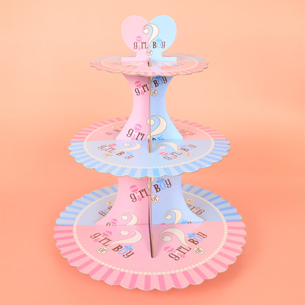 3 Tiers Paper Cake Stand | Birthday Cupcake Stands | Biodegradable Round Food Stand Display | Paper Cake Stand | Afternoon Tea Stands | Cupcake Holder