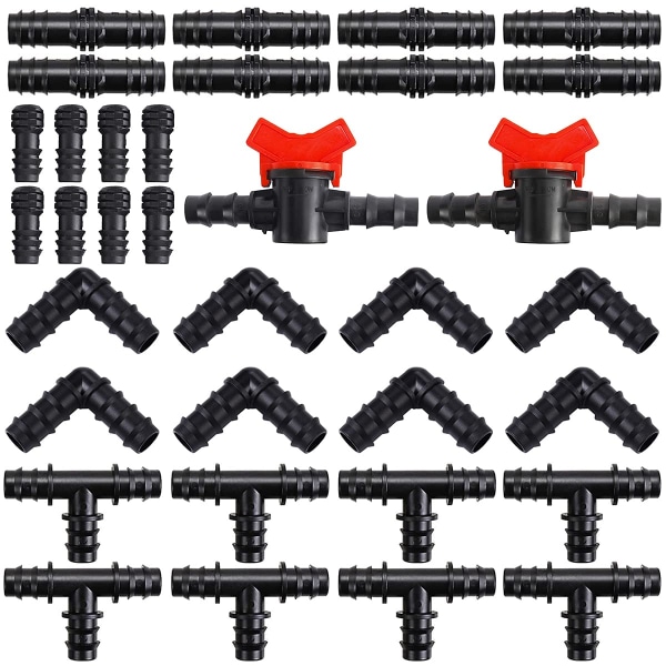 Vandingsslange Fittings Sæt, 34 stk. Plastikforbindelser, 16 mm (5/8\") Have Slangeforbindelse, til Have Vandingssystemer