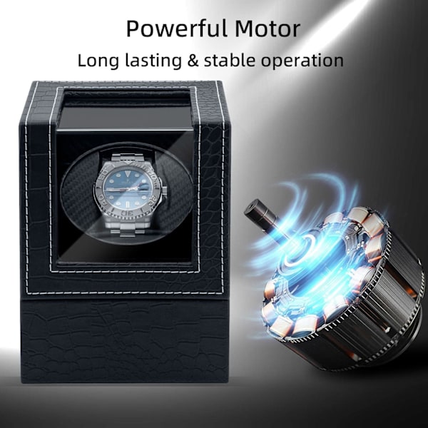 Automatisk klockuppdragningsbox PU Quad Single Automatisk klockdisplay förvaring armband