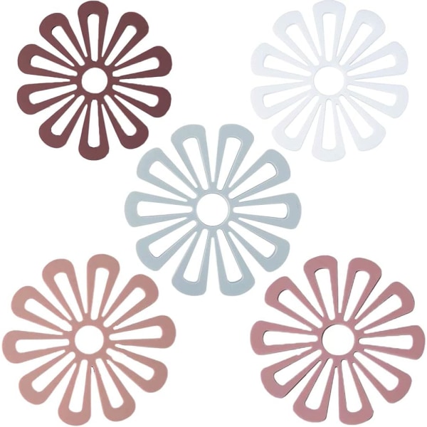 Blomstersilikonunderlägg, värmebeständig grythållare, slitstarka, halkfria blomkuddar, för köksbord, Hot Pad (5 färger)