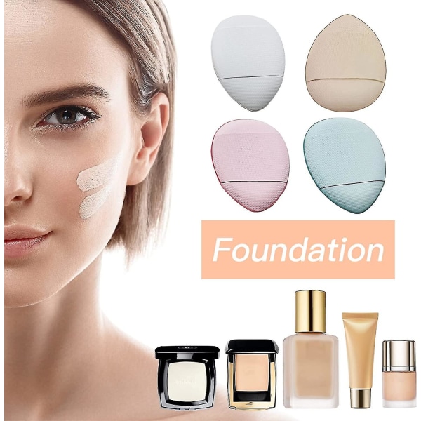 Mini Powder Puff för löst puder Body Cosmetic Foundation Svamp Mjuk pulversvamp Våttorrt sminkverktyg, återanvändbart