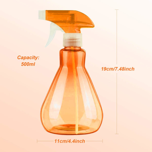 2-pack 500 ml tomma sprayflaskor dimspray plastflaskor hållbar trigger spray