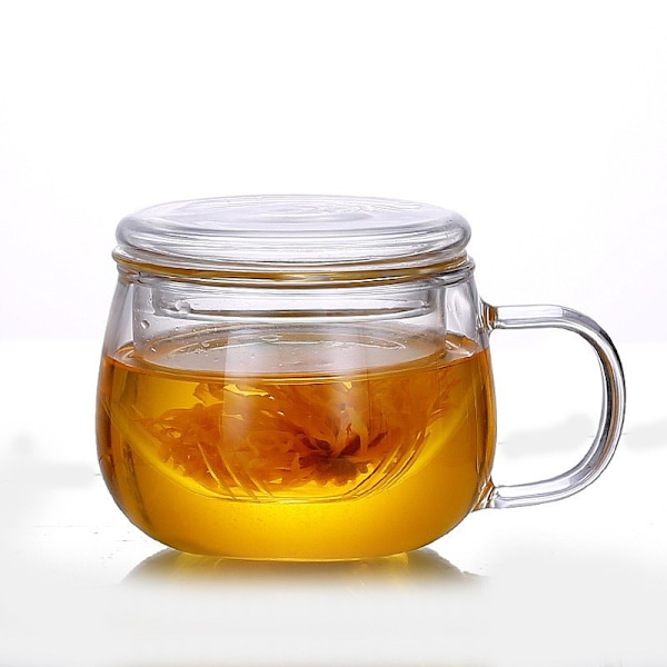 Glas Tekopp 400ml Borosilikatglas Tekopp Kaffe Kopp Te Bryggare Fig
