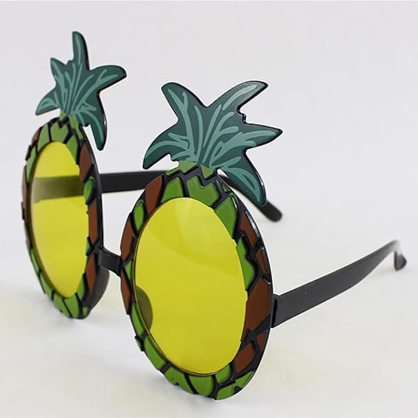 1 x Ananas Solglasögon Glasögon Specifikationer Hawaiian Hula Fancy Dress Up Kostym Tillbehör