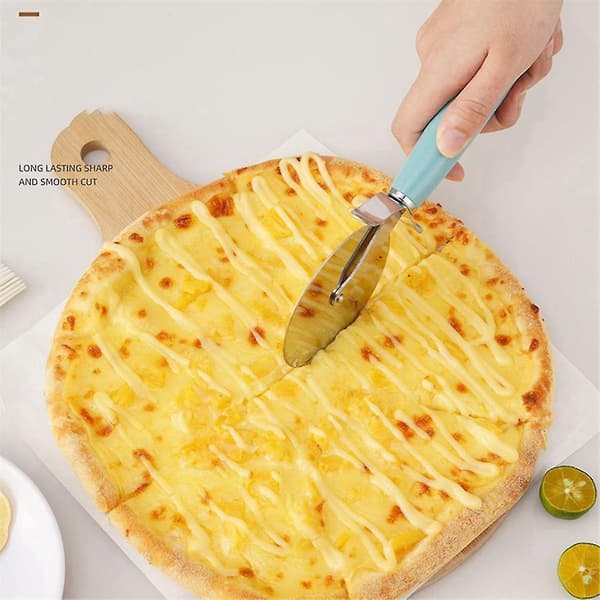 Klassisk pizzakutter - pizzakutterhjul i rustfritt stål - lett å kutte og rengjøre