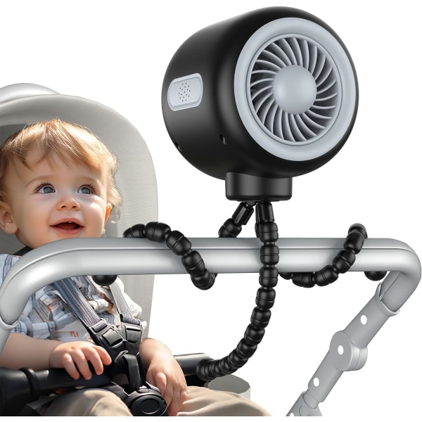 Oscillating Stroller Fan,Portable Baby Travel Gear for Camping,Tent,Crib,Bike