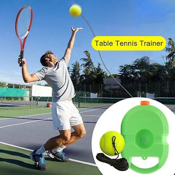 Reb Tennis Trainer med 3 Reb Tennisbolde Underholdning Bred Anvendelse Interessant Tennis Rebound Trainer Base Praksis Værktøj