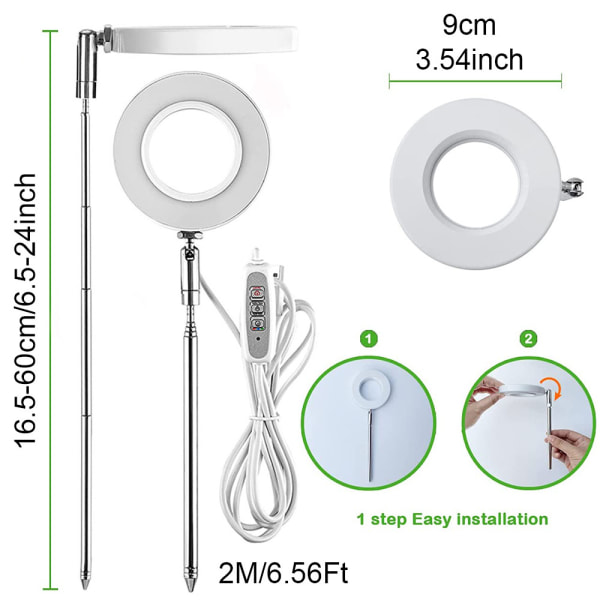 Växtlampa, fullspektrum LED-växtlampa för inomhusväxter, 5W