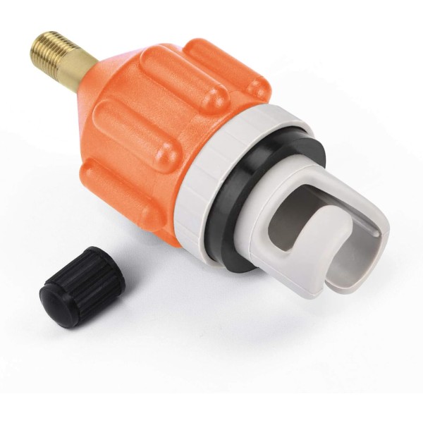 Universal valve adapter, SUP inflator adapter for boats, stand-up paddles, kayaks. 1pc, orange